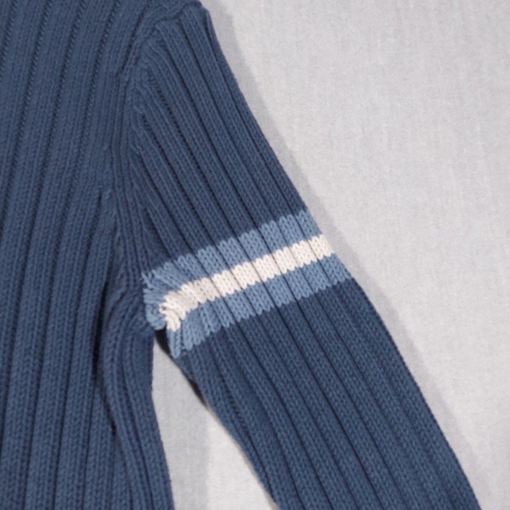 Old Navy Y2K Sweater Ribbed‎ Varsity Striped Mens XXL Preppy Grandpacore Casual - Picture 4 of 14